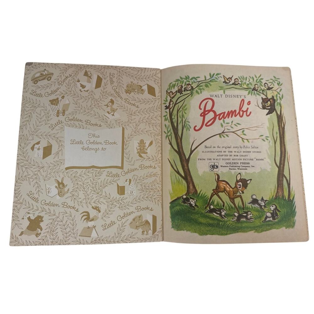 A Little Golden Book-Walt Disney's Bambi VINTAGE - Picture 3 of 6